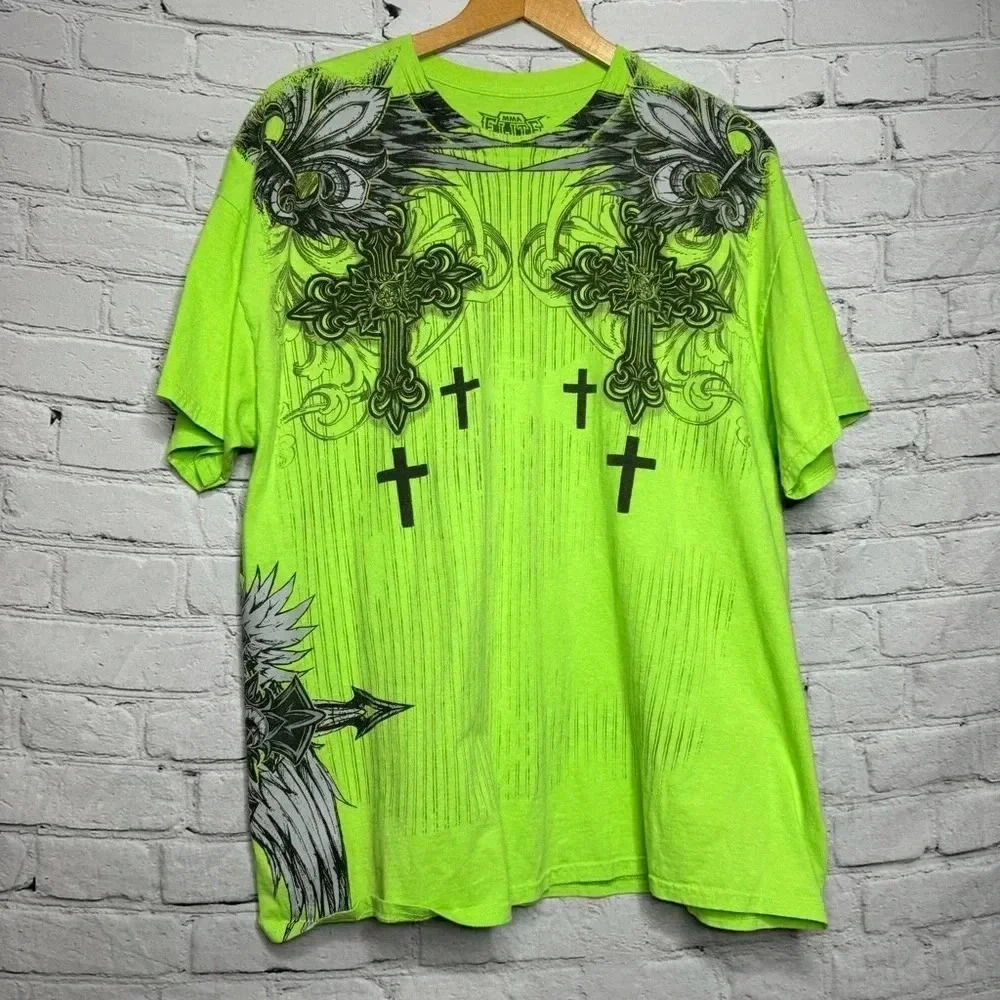 MMA Elite Y2K Men’s Green Short Sleeve Shirt size 2XL